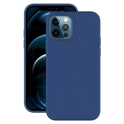 фото Чехол- накладка силикон deppa soft silicone case d-87767 для iphone 12/ 12 pro (6.1") синий