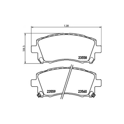 Колодки тормозные передние к кт HELLA PAGID 8DB355029431