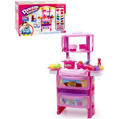 Игровой набор Inbealy «‎Dream kitchen» 768-2, свет, звук / Розовый