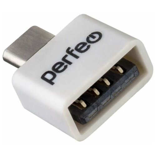 Адаптер USB-Cm на USB*2.0-Af с поддержкой OTG Pefeo PF-VI-O008 White - белый