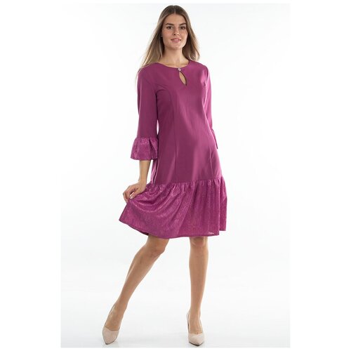 платье lovetex store размер 50 фиолетовый Платье BAST, размер 48, фиолетовый