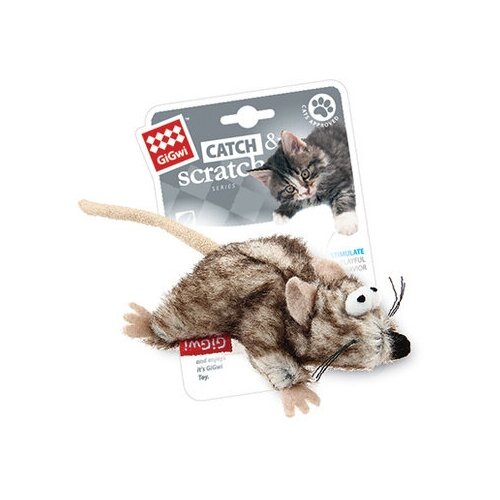 GiGwi Игрушка мышка с кошачей мятой 8 см , текстиль 0,039 кг 41422 (10 шт)