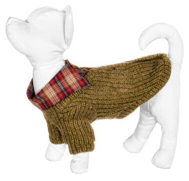 Yami-Yami одежда Свитер для собак с рубашкой, горчичный, L (спинка 35 см) нд28ос 51949-4, 0,108 кг