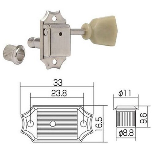 Колки локовые Gotoh SD90-MG-SL-N колки для гитары gotoh sd90 mgt sl gg l3 r3