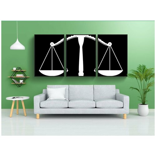 фото Набор модулных постеров для интерьера "законный, весы правосудия, судить" 60x90 см. в тубусе, без рамки lotsprints