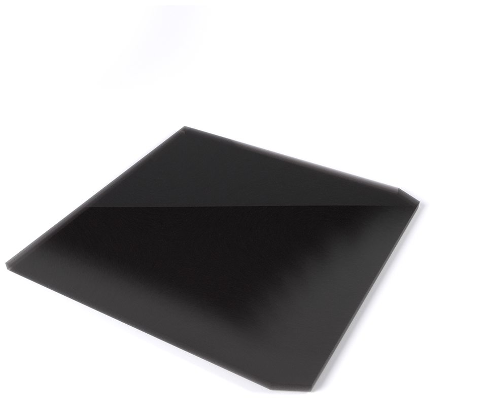 Лист стеклянный напольный под печь СП-2 BLACK 1100х1100х8мм