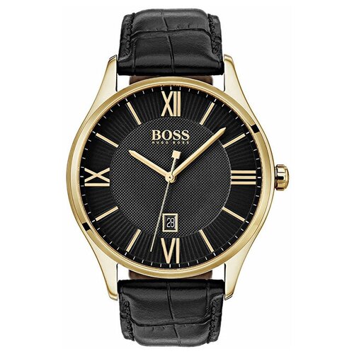 Наручные часы BOSS 1513554, черный, золотой наручные часы исток аудио часы говорящие со шрифтом брайля hv vts стальной ремешок черный циферблат черный