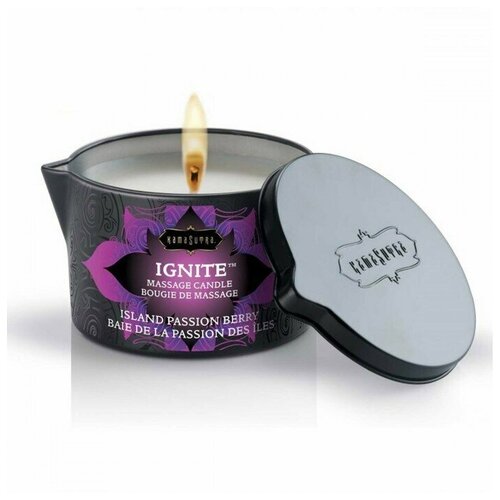 Массажное масло-свеча IGNITE massage oil candle island passion berry 170 г