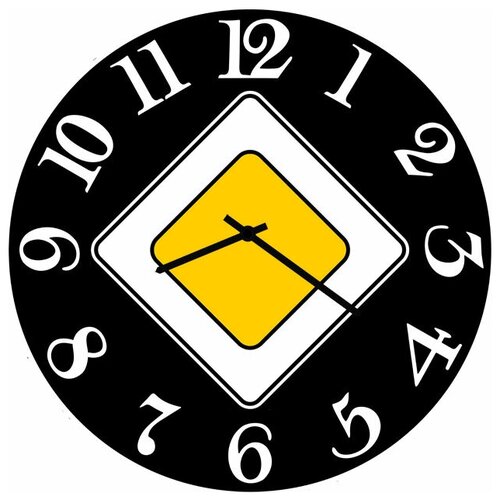 фото Svs настенные часы svs 4002537 дорожный знак главная дорога