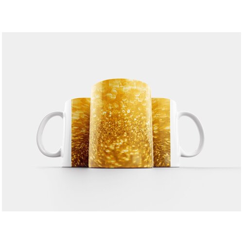фото Кружка "аннотация, золото желтый, боке" 320 мл lotsprints