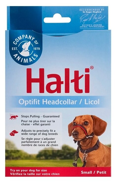 Недоуздок для собак Company of Animals "HALTI Optifit Headcollar", S, черный, 24-40см (Великобритания)