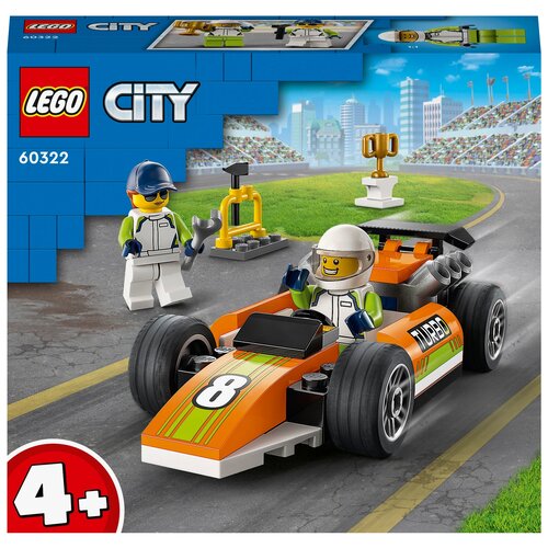 Конструктор LEGO City Great Vehicles 60322 Гоночный автомобиль, 46 дет. конструктор lego city great vehicles 60284 автомобиль для дорожных работ