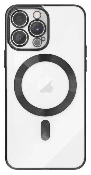 Чехол Uzay Magsafe для iPhone 14 Pro Max, прозрачный/черный