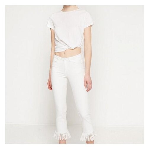 Брюки-джинсы KOTON WOMEN, 7YAK47169MD, цвет: WHITE, размер: 24