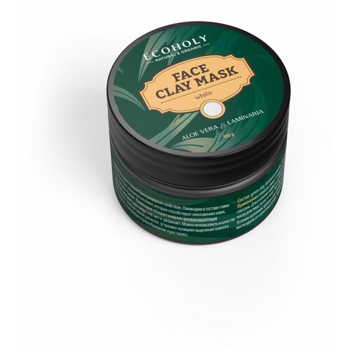 ECOHOLY, Глина белая с ламинарией и экстрактом гуараны , 100 мл