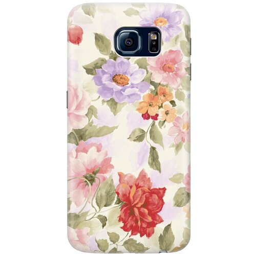 фото Силиконовый чехол на samsung galaxy s6 / самсунг с6 с принтом "нежные цветы" gosso