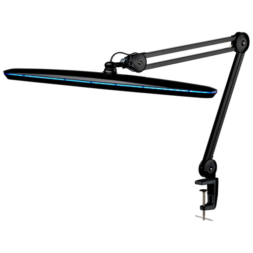 Лампа для наращивания ресниц OKIRO LED 117 PRO - с диммером яркости -черная /светодиодный светильник со струбциной / светильник настольный