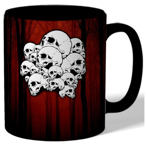 фото Кружка цветная с рисунком skulls and forest drabs