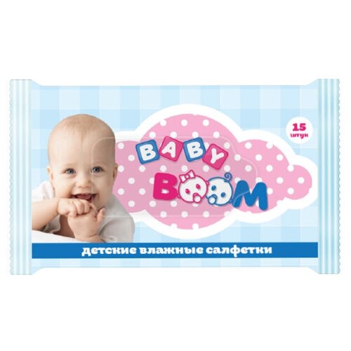 Влажные салфетки Babyboom Детские 15 шт