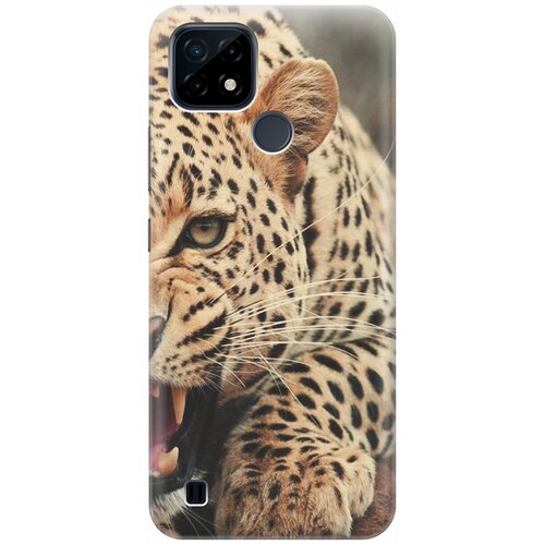 фото Re:pa накладка transparent для realme c21 с принтом "рассерженный хищник"