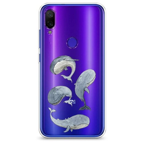 фото Силиконовый чехол "киты" на xiaomi mi play / сяоми ми плей case place