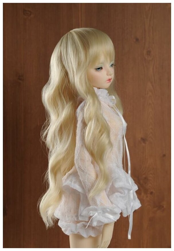 Dollmore 8-9 Junsa HT Wig L.Blond (Парик блонд длинный с чёлкой размер 20-23 см для кукол Доллмор / Пуллип)