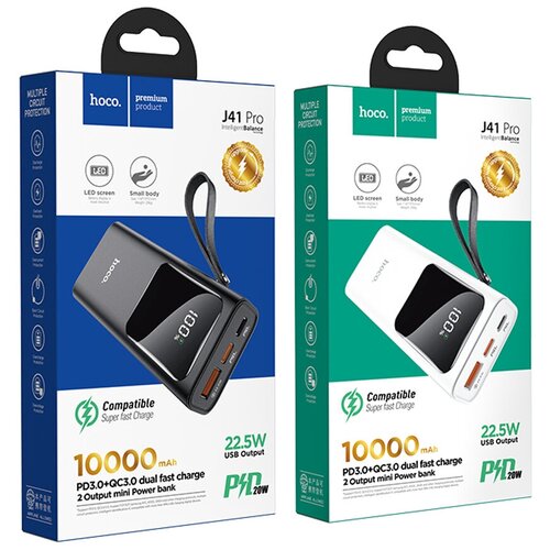 Внешний аккумулятор Power bank HOCO J41 Pro Mobi 10000 мАч черный 143400₽