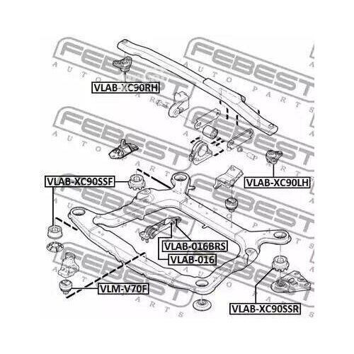 фото Febest vlab016 сайлентблок рычага подвески