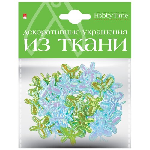 Декор из ткани, набор №8 бабочки S ( 7 видов ) , Арт. 2-159/04 декор из ткани набор 10 сердечки м 5 видов 2 159 06