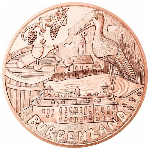 Австрия 10 евро 2015 Бургенланд Медь тираж 130000