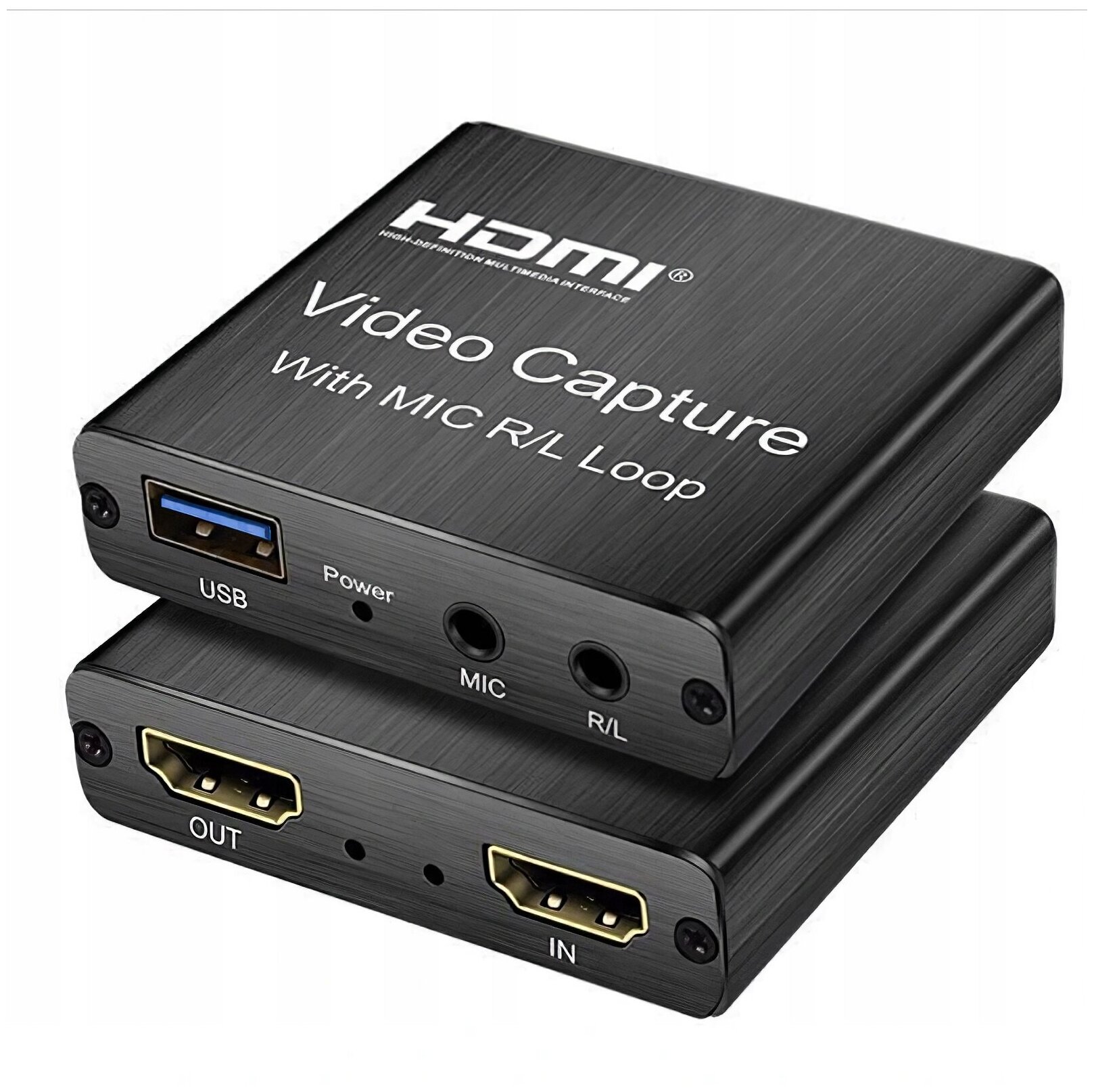 Адаптер видеозахвата HDMI - USB 3.0 1080P с входом для микрофона и выходом AUX KS-is