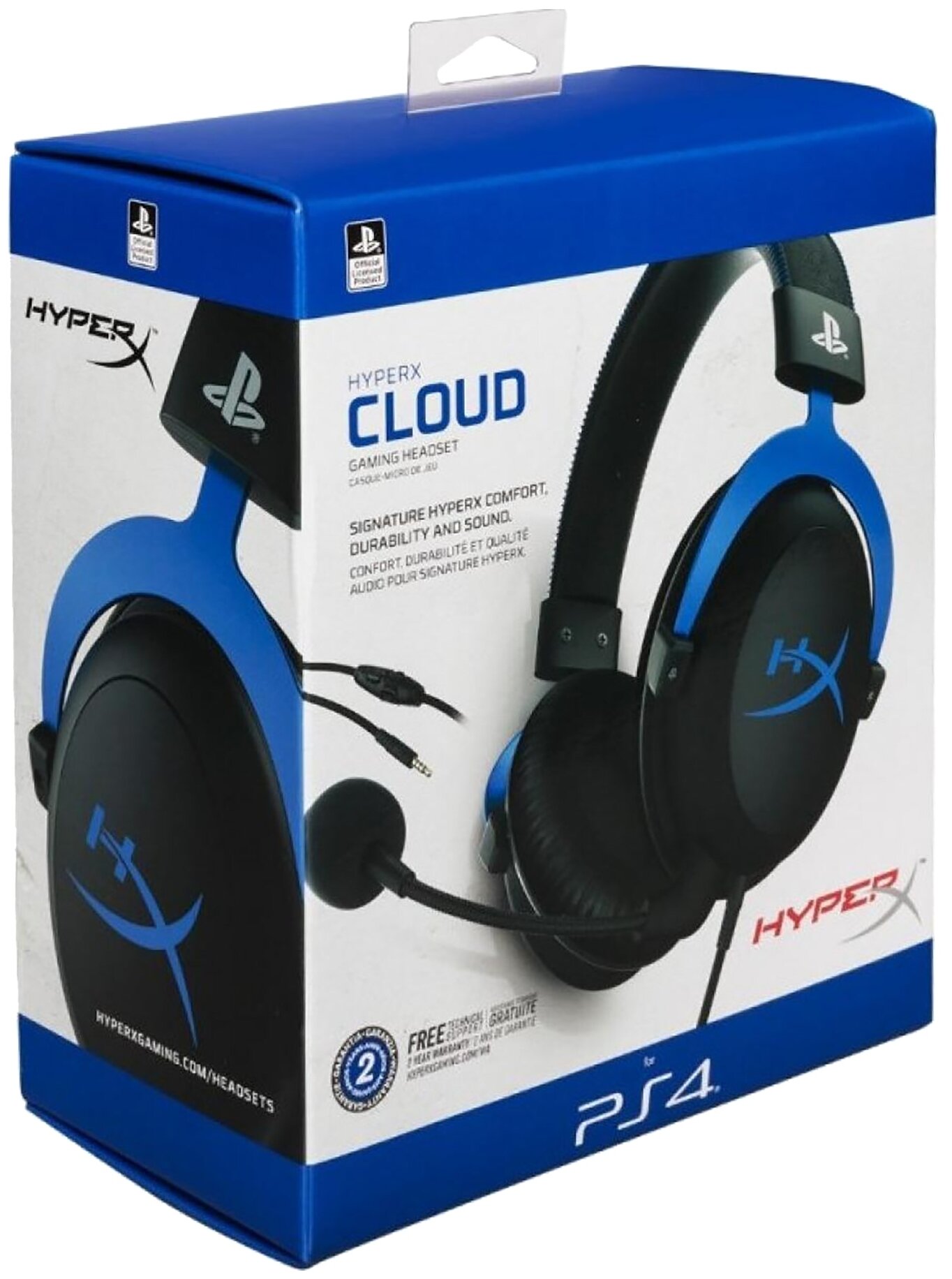 Гарнитура игровая HYPERX Cloud Blue, для ПК и игровых консолей, накладные, черный / голубой [hx-hscls-bl/em] - фото №3