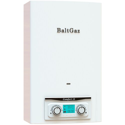 Газовая колонка BaltGaz Comfort 15 (магистральный газ), 2021 г, белый