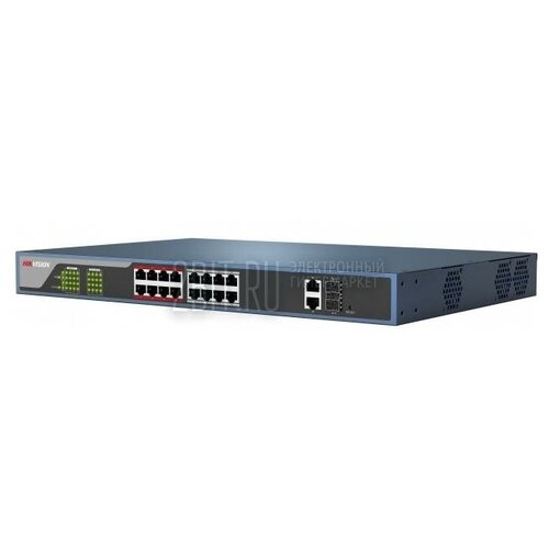 Коммутатор Hikvision 16PORT 1000M POE Ds-3e0318p-eb 3042200₽