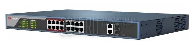 Коммутатор Hikvision 16PORT 1000M POE Ds-3e0318p-e(b) .