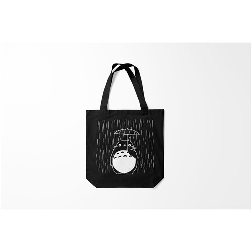 фото Сумка-шоппер / 40х40 см / аниме / тоторо прячется от дождя burnettie