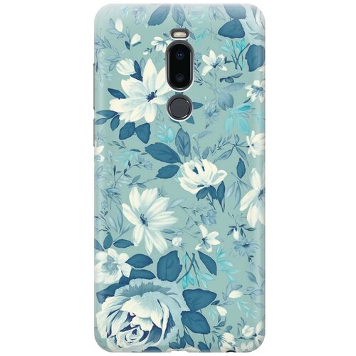 фото Re:paчехол - накладка artcolor для meizu note 8 с принтом "цветы на голубом"
