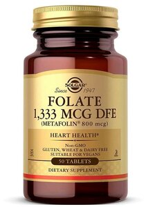 Фото Solgar Folate 1333 мкг as Metafolin (Фолат Метафолин) 800 мкг 50 таблеток