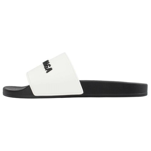 фото Balenciaga резиновые шлепанцы pool с логотипом 44