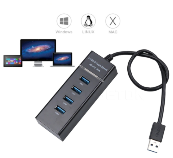 usb разветвитель usb 3.0 на 4 порта / usb хаб / юсб хаб / концентратор