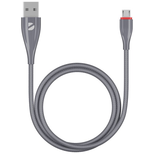 Кабель Deppa Ceramic USB-micro USB (72286), 1 м, 1 шт., gray дата кабель morechoice usb 2 1a для micro usb k24m tpe 1м white