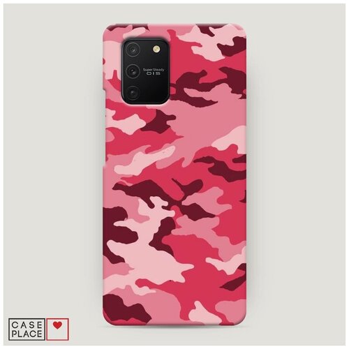 фото Чехол пластиковый samsung galaxy s10 lite багровый камуфляж case place