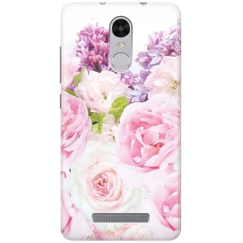 фото Силиконовый чехол на xiaomi redmi note 3 / note 3 pro / сяоми редми ноут 3 / ноут 3 про с принтом "розовый букет" gosso