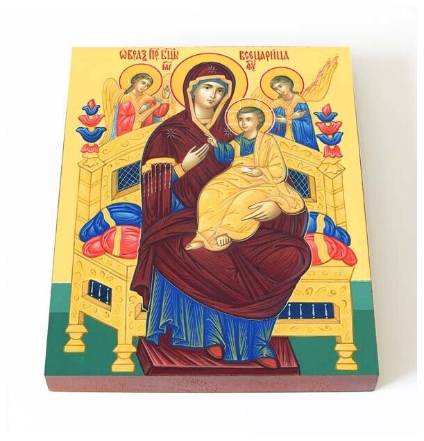 Икона Божией Матери "Всецарица", печать на доске 13*16,5 см
