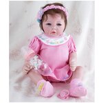 Reborn Kaydora Виниловая кукла Реборн (Reborn Dolls) - Девочка в розовом летнем платье (56 см) - изображение