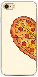 Силиконовый чехол "Влюбленная пицца 1" на Apple iPhone 7 / Айфон 7