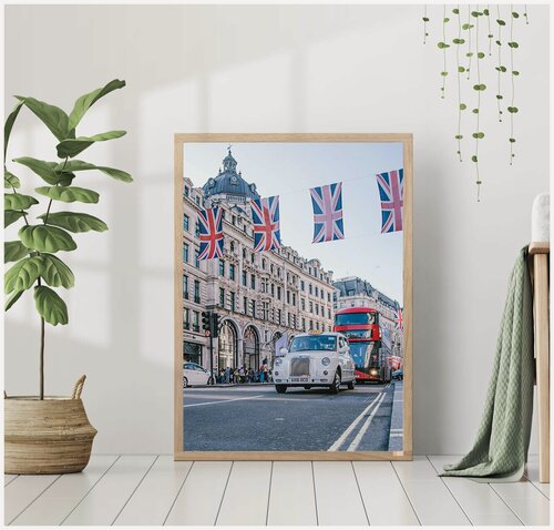 Изображение товара Постер "Улица Лондона" без рамы 40x50 см на стену для интерьера