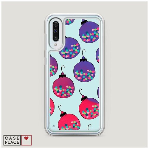 фото Чехол неоновый жидкий samsung galaxy a30s шарики с конфетти case place