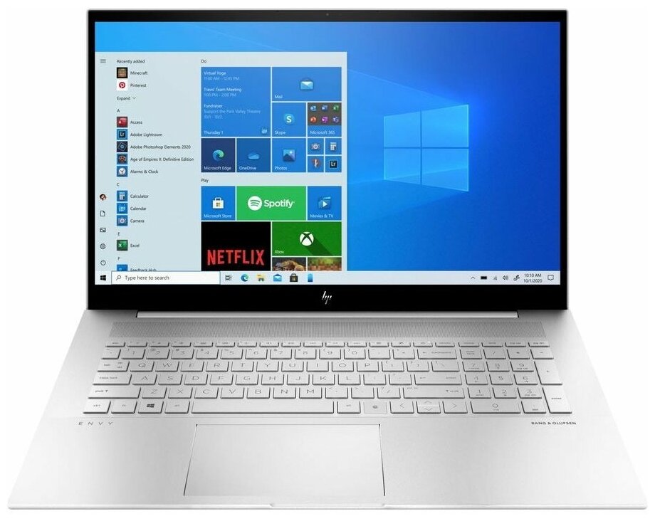 Ноутбук HP 17-cn0112ur 61R57EA Silver Core i3-1125G48G512G SSD173 FHD IPS AGUHD GraphicsWiFiBTWin11 fingerprint