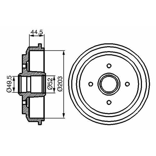 0986477149 Барабан торм. FORD FIESTA V / FUSION 02= 2шт